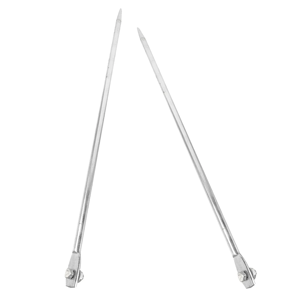 2pcs Iron Grounding Rod For Household Appliances Protection Grounding Stake Metal Ground Rod For Antennas Electric