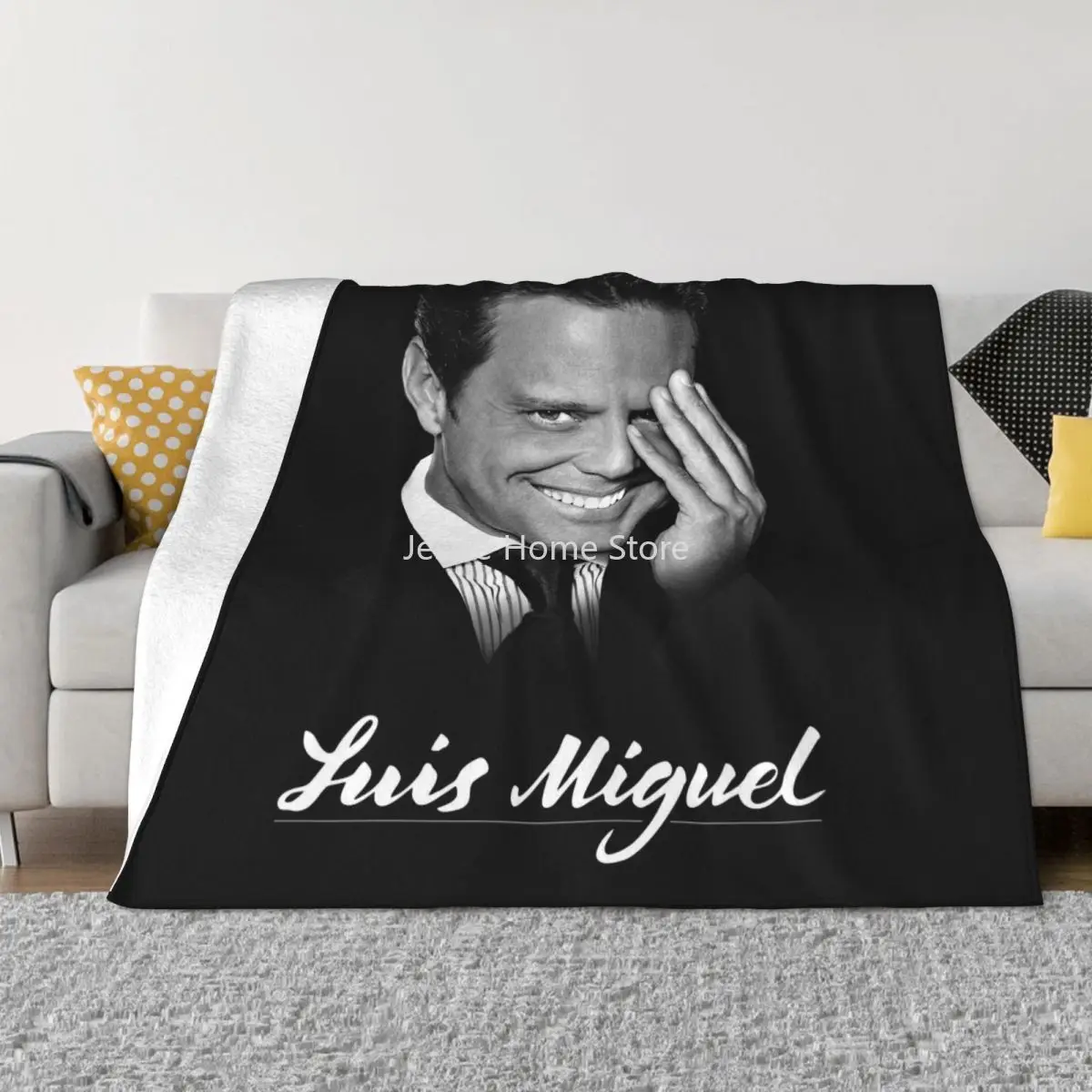 

Luis Miguel Blankets Flannel Decoration El Sol de Mexico Portable Soft Throw Blanket for Home Office Quilt