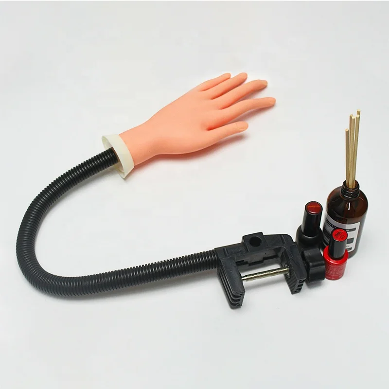 Nail Practice Artificial Hand Bendable Arm Positioning Model Simulation Soft and Movable Prosthetic Hands