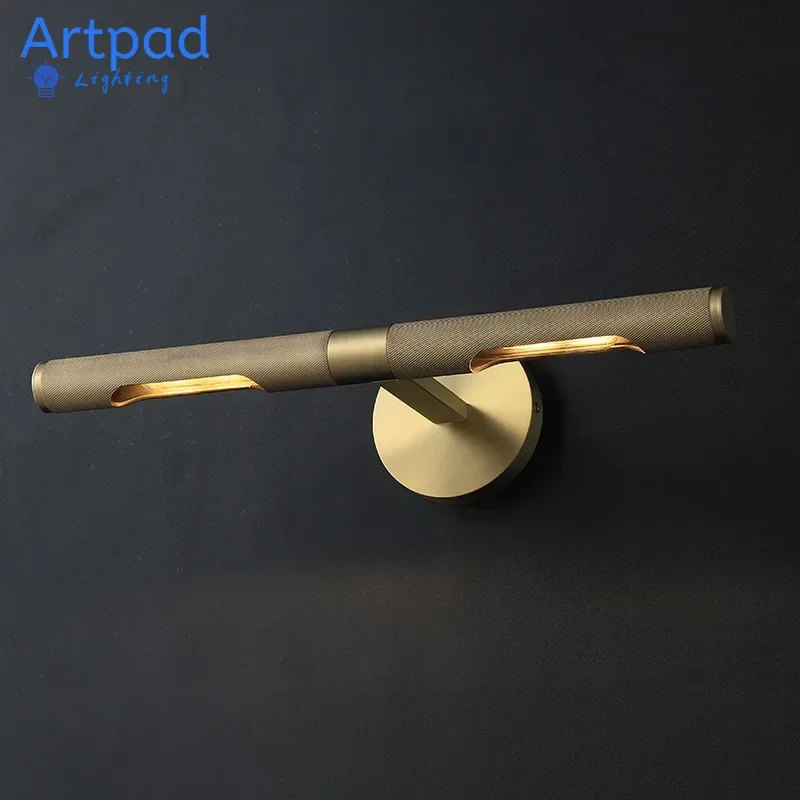 

Nordic Mirror Front Light Wall Lamp High Quality Full Copper for Bathroom Washstand Porch Restroom Hallway Gallery Wall Sconce