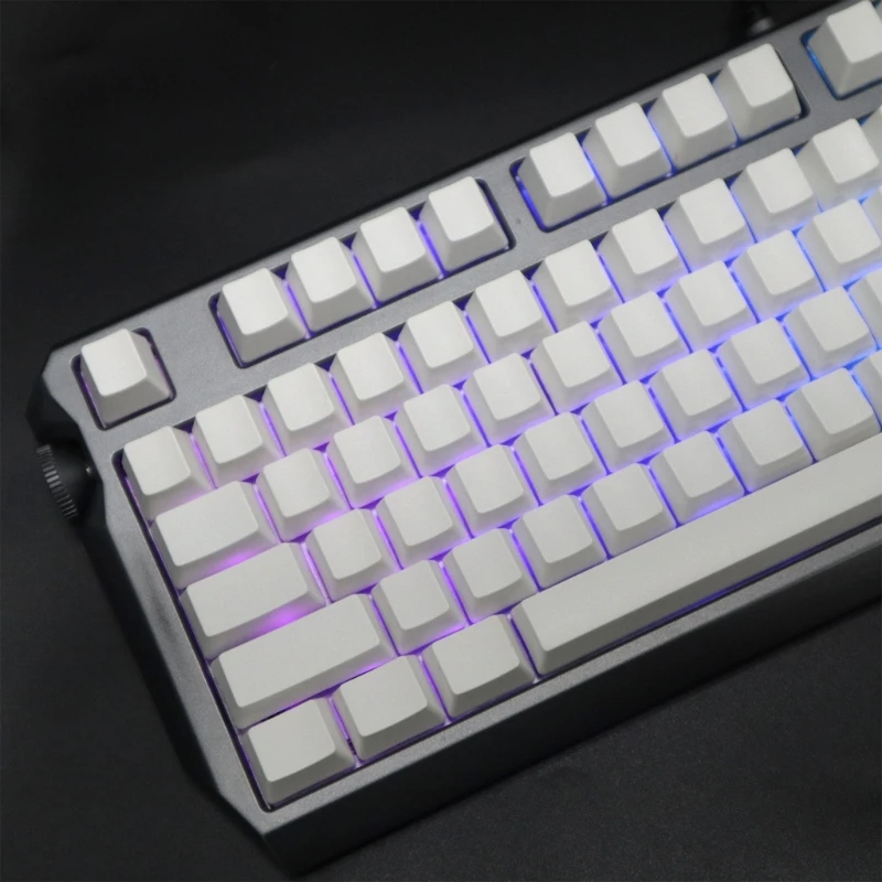 Keycaps em branco para teclado mecânico, 108 PBT, OEM, perfil XDA, Gamer, sem letra, branco, interruptores MX, DIY, branco