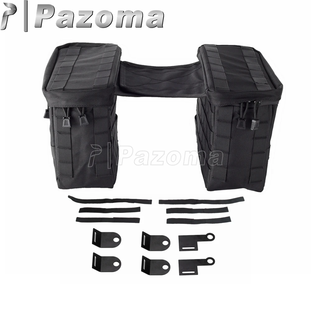 Waterproof Saddlebag Motorcycle Rear Luggage Pannier Tool Storage Saddle Bags For Harley Sportster 1200 883 Dyna Softail Cruiser