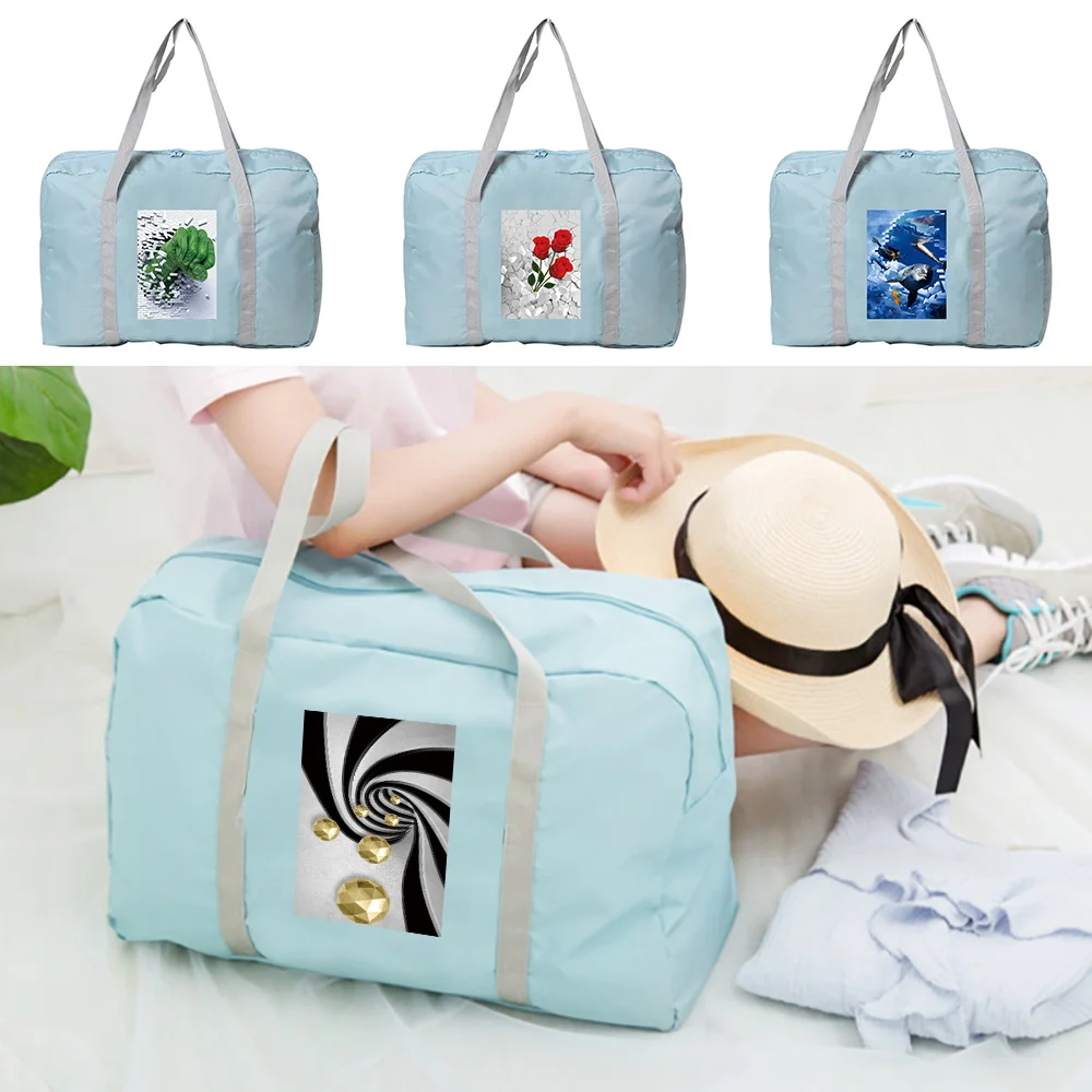 

Handheld Travel Bag Spacious Durable Lightweight Large Capacity Business Travel Accessories 3D Pattern Printing Series