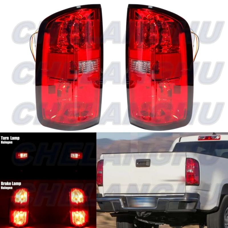 

Pair Tail Light Rear Lamp With Line+Bulbs 84169777 84169778 For Chevrolet Colorado 2015 2016 2017 2018 2019 2020 2021