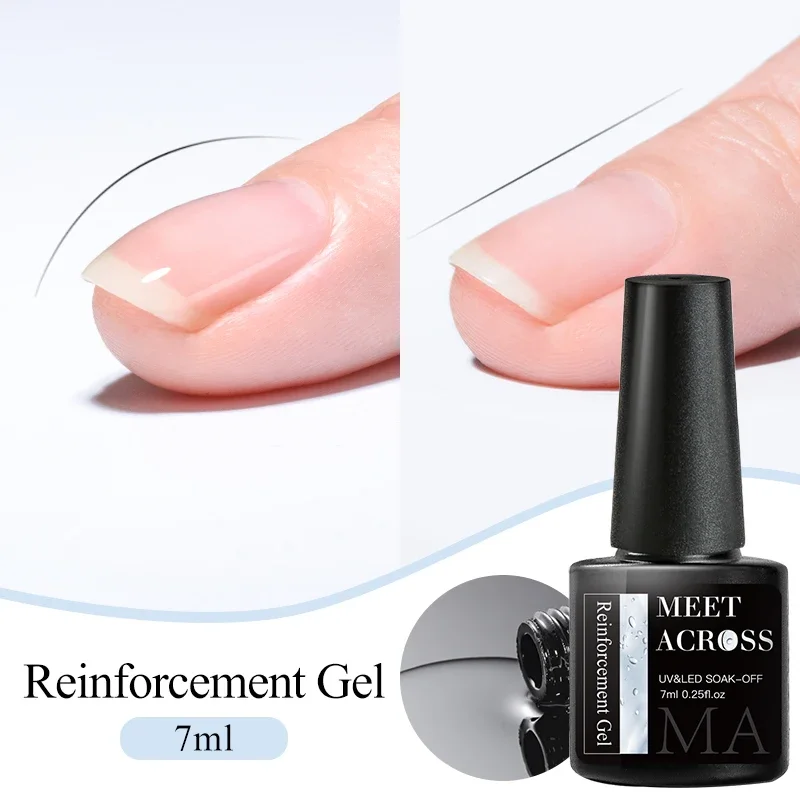 7 ml Verstärkungs-Gel-Nagellack, selbsthebend, langlebig, transparent, klar, Nagelkunst-Lacke für Nägel, Design, Nagelzubehör