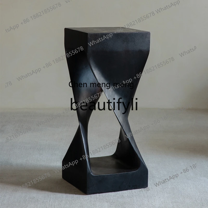 All solid wood homestay designer wooden pier lace edge few black wooden piles