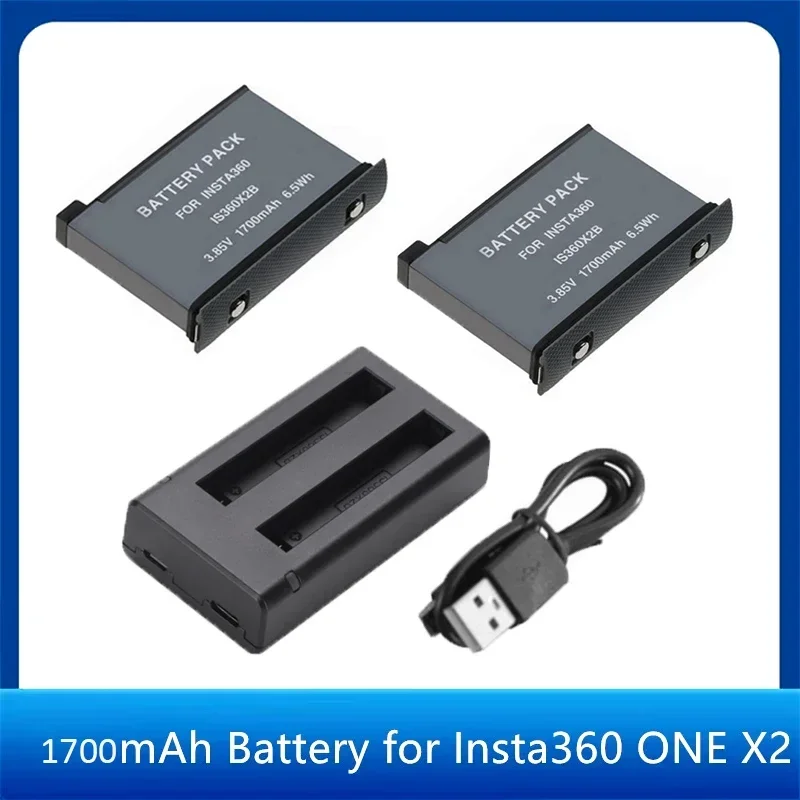 Insta360 ONE X2 1700mAh 3.85V Battery and Fast Charge Hub For Insta 360 ONE X2 High Capacity Original Accessories