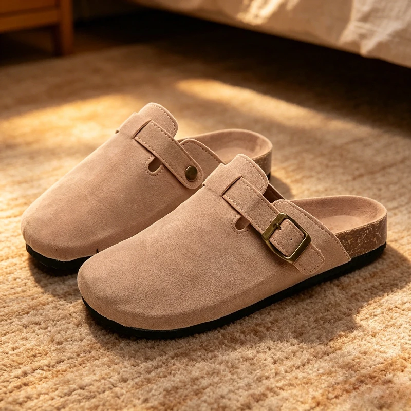 Outdoor Slippers with Arch Support New Women Clogs for Men Fashion Cork Suede Mules Slipper Classic Cork Antislip Shoes for Men