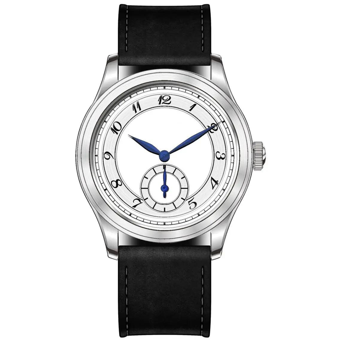 NIEUWE PIERRE PHILIPPE Veld Horloge Zwart Emaille Wijzerplaat Retro Pijl Pilot Horloge Mannen Mechanische Handmatige Hand Wind Horloge ST17