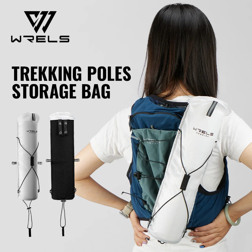 WRELS Trekking Poles Carry Bag Lightweight Waterproof Bag Poles Hiking Portable Storage Bag Suitable for Vest Backpacks Cane Bag