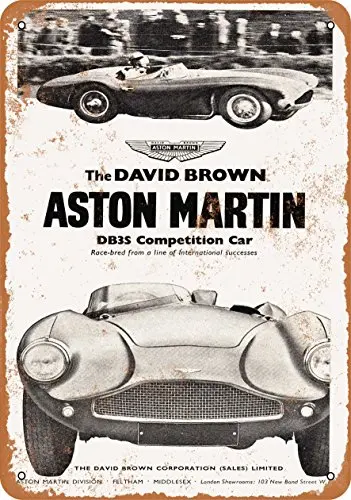 Metal Sign - 1955 Aston-Martin DB3S Competition Car - Vintage Look Wall Decor for Cafe Bar Pub Home Beer Decoration Crafts