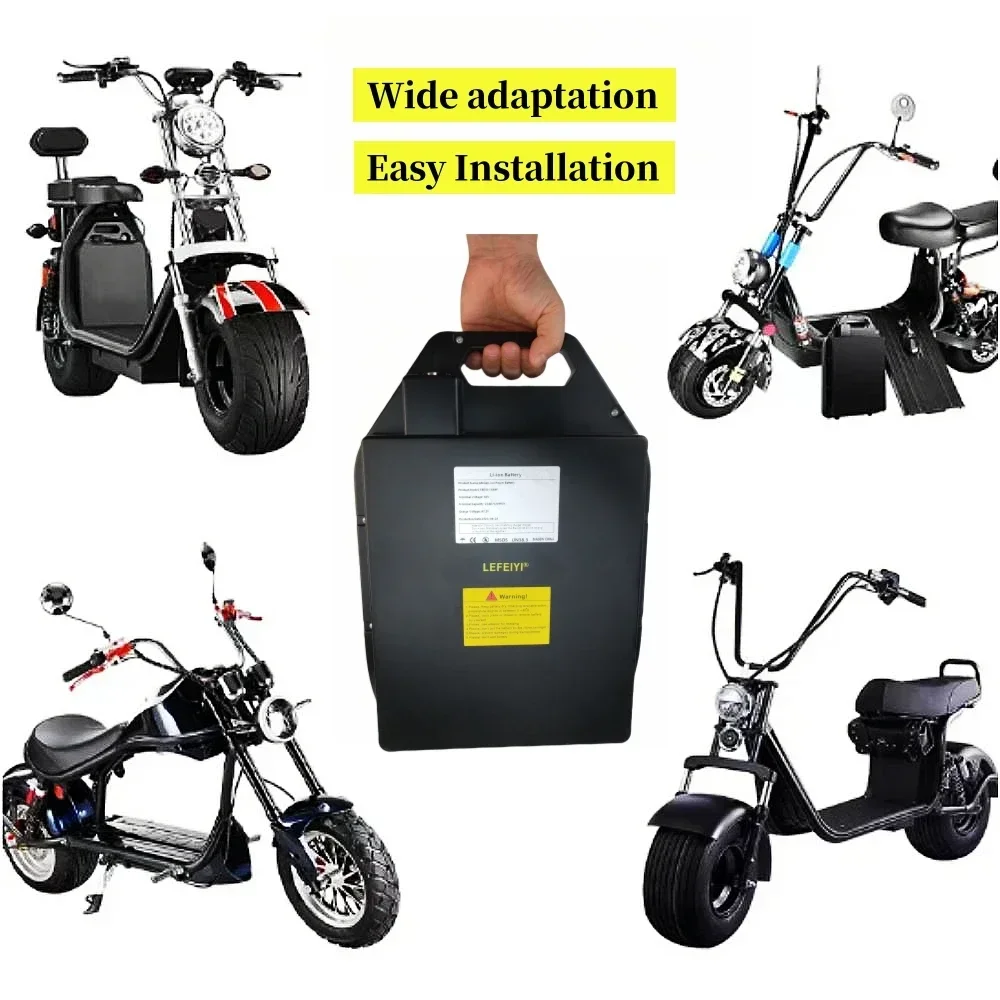 60V 20Ah Waterproof Lithium Battery for 250W-2500W Harley Two Wheel Foldable Citycoco Electric Scooter 18650 Battery pack