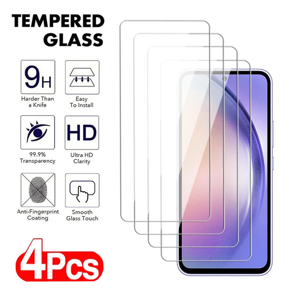 4Pcs For Samsung Galaxy A41 A42 A71 A72 A73 A51 A52 A53 A54 A55 Scren Protector For Samsung S10E Note 10Lite Tempered glass Film