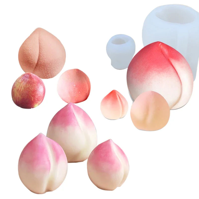 

Kinds of New 3D Small Peach and Longevity Peach Silicone Mold Sugar Baking Cake Decoration Tool Chocolate Pudding Mold M2791