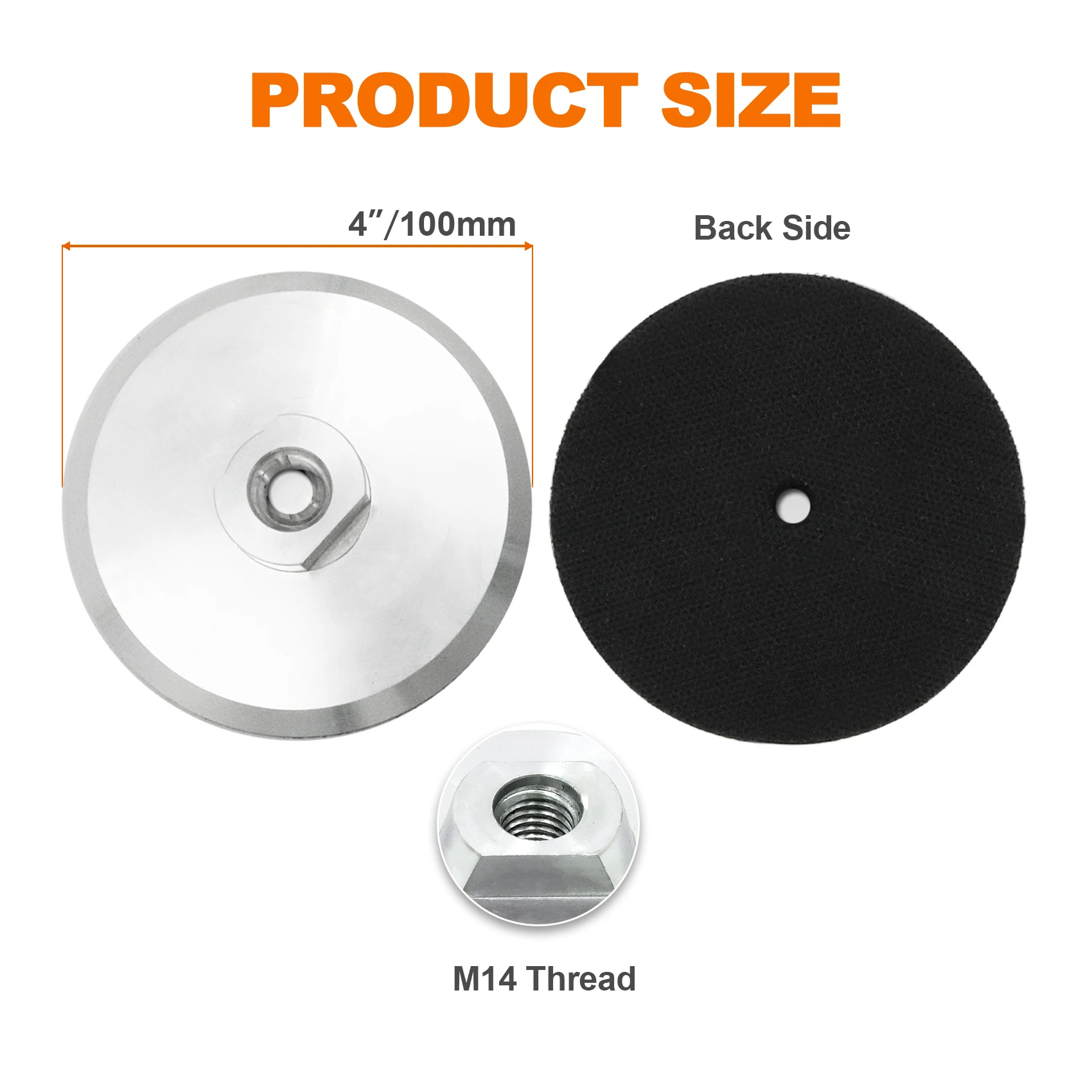 BRSCHNITT Aluminium-Substratverbindungen für Polierpads Aluminium-basierte Kupplung M14 3/4/5 Zoll Polierpad – Detail 4