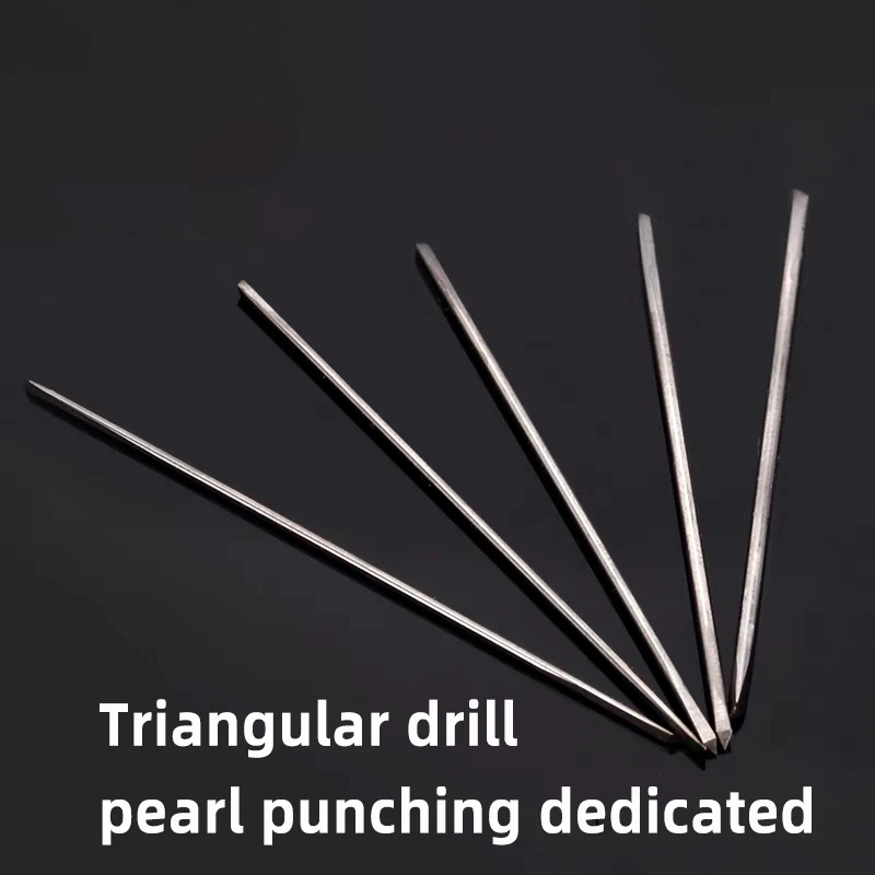 Triangular Drill High Hardness Tungsten Steel Punching Needle For Pearl Perforation Pearl Punching Machine  Free Shipping