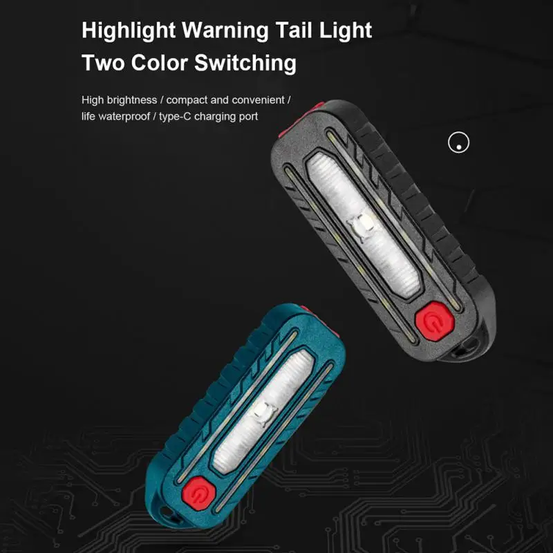 Mini Flashlight Tactical Police Shoulder Light with Clip USB Rechargeable Touch Taillight Helmet Lamp Keychain Light