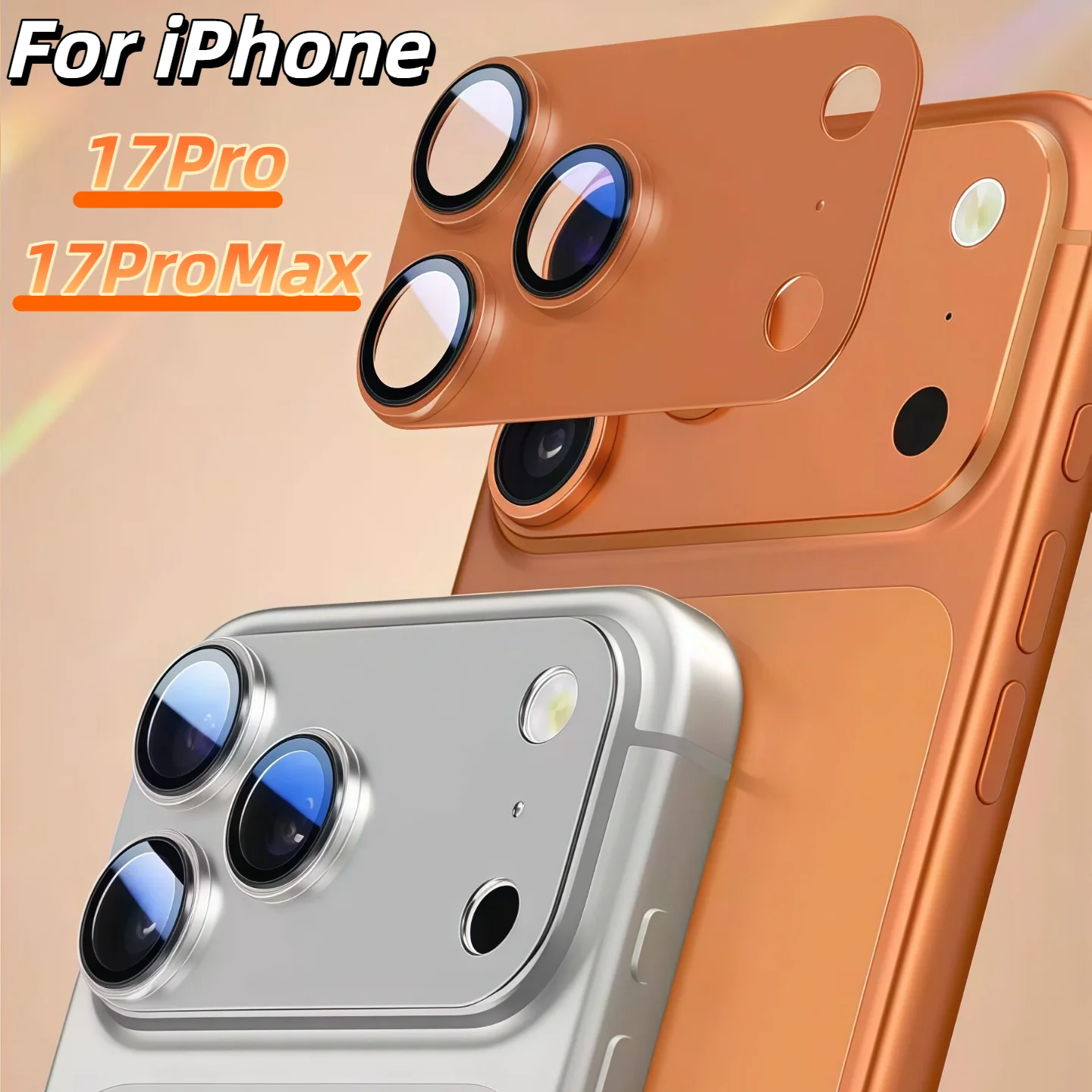 

Защитная пленка для камеры iPhone 17 Pro/Pro Max: металлическая, из алюминиевого сплава, с закаленным стеклом, аксессуары для экрана
