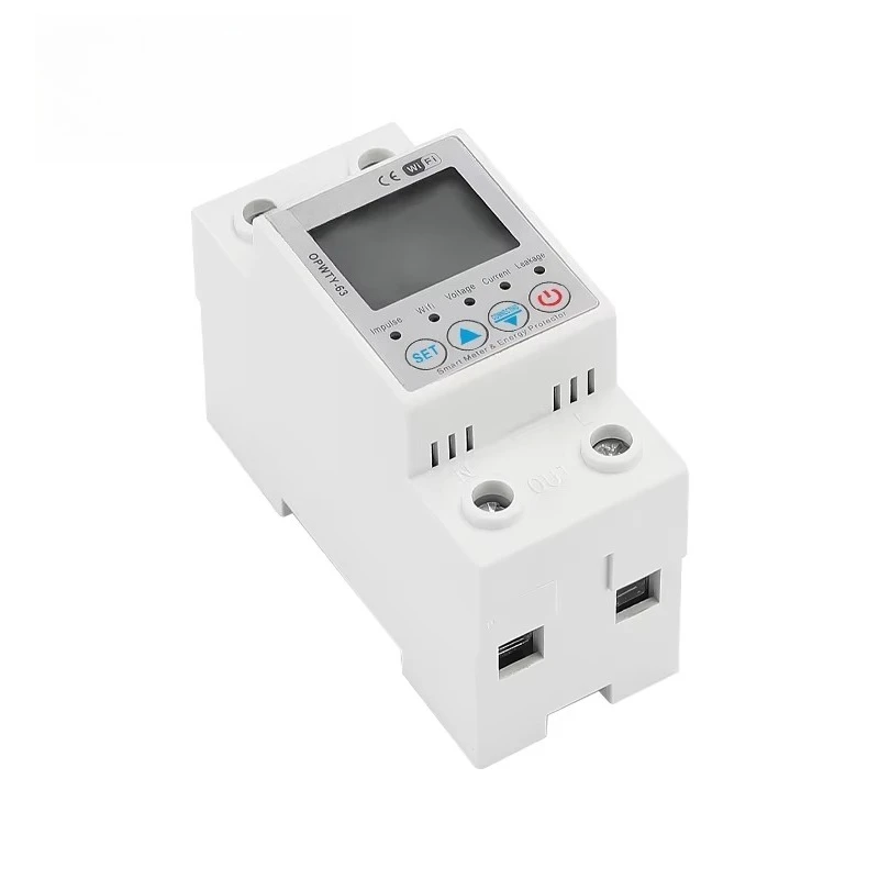 2pcs APP Wireless Connectivity Smart kwh Energy Circuit Earth Leakage Over Under Voltage Protector