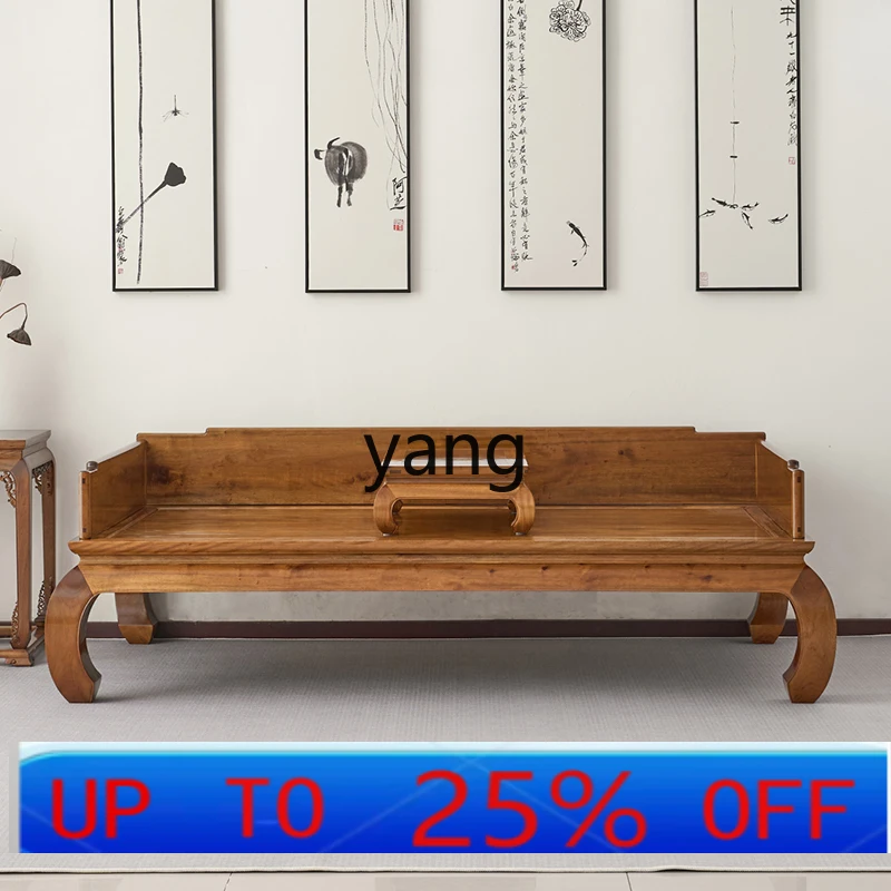 LH   solid wood new Chinese Zen sofa bed living room furniture