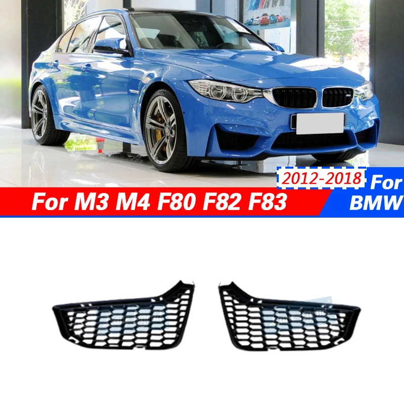 

For BMW 3 4 SERIES M3 M4 F80 F82 F83 2012-2018 Front Bumper Fog Light Grille Honeycomb Front Bumper Lower Grill Cover