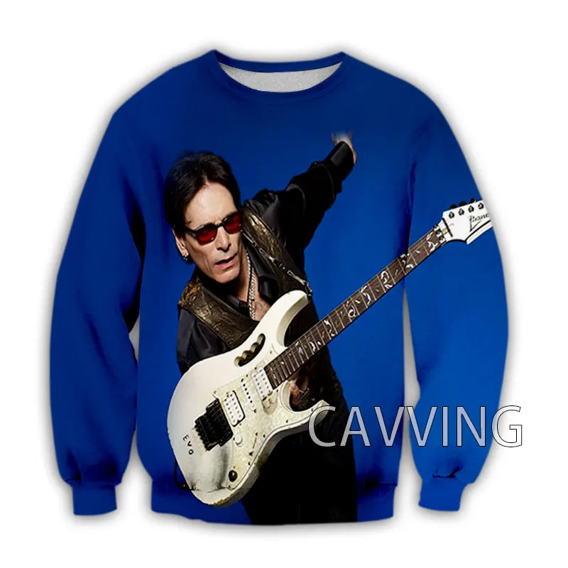 CAVVING-sudaderas con estampado 3D de Steve Vai para hombre y mujer, sudaderas de cuello redondo, estilo Harajuku, sudaderas de manga larga, C02