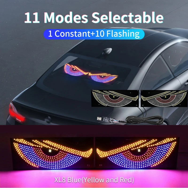 

Hot Selling Led Eye Decorative Light Led Display Decor Pixel Panel Windshield USB 5V Multi-Mode Lamp