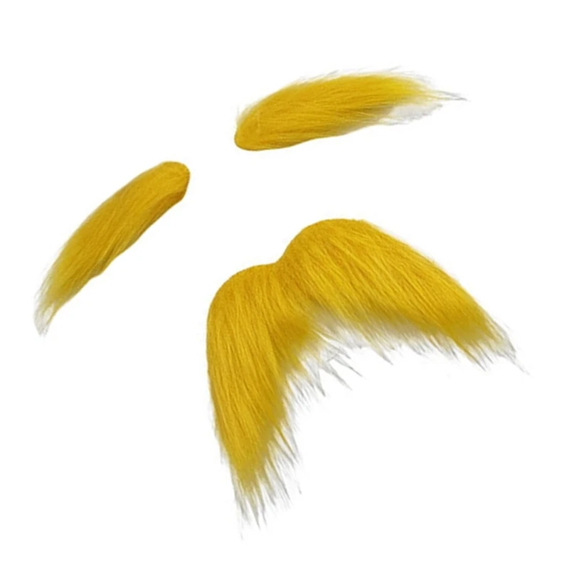 Nep Baard Snor Nep Wenkbrauwen Halloween Cosplay Kostuum Accessoires, Zelfklevende Snor voor Kind Volwassen Dropshipping