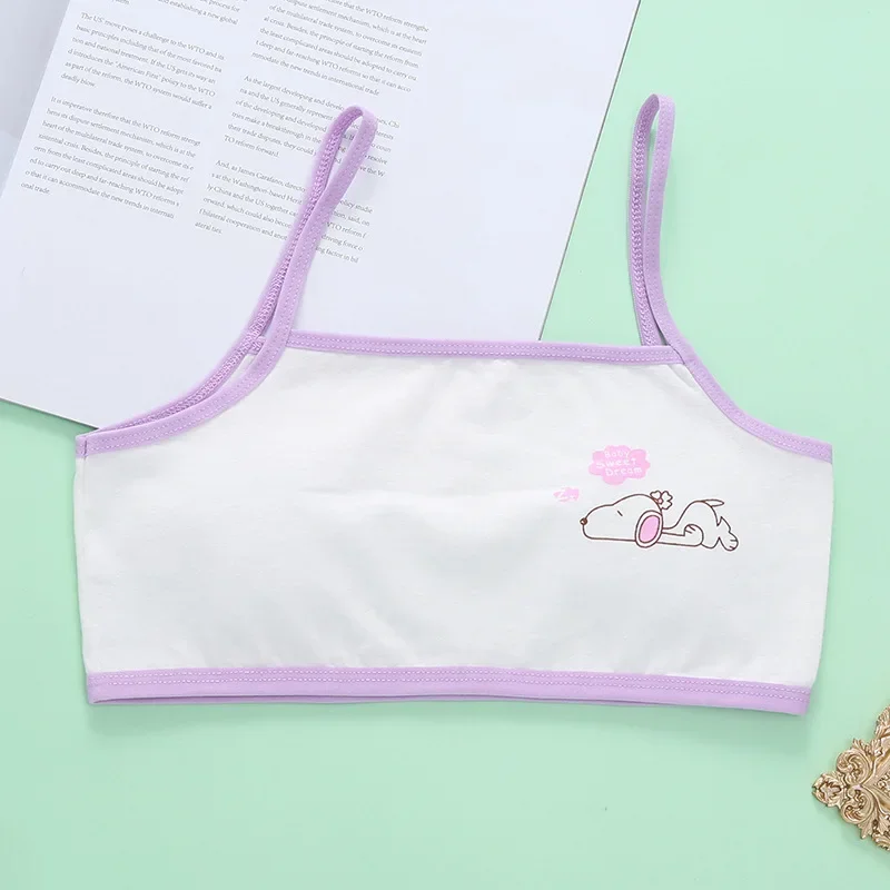 Snoopy ชุดชั้นใน Camisole น่ารักนักเรียนสาวในวัยเด็ก Development Period การ์ตูนนุ่มผ้าฝ้ายฤดูร้อน Breathable เสื้อกั๊กใหม่