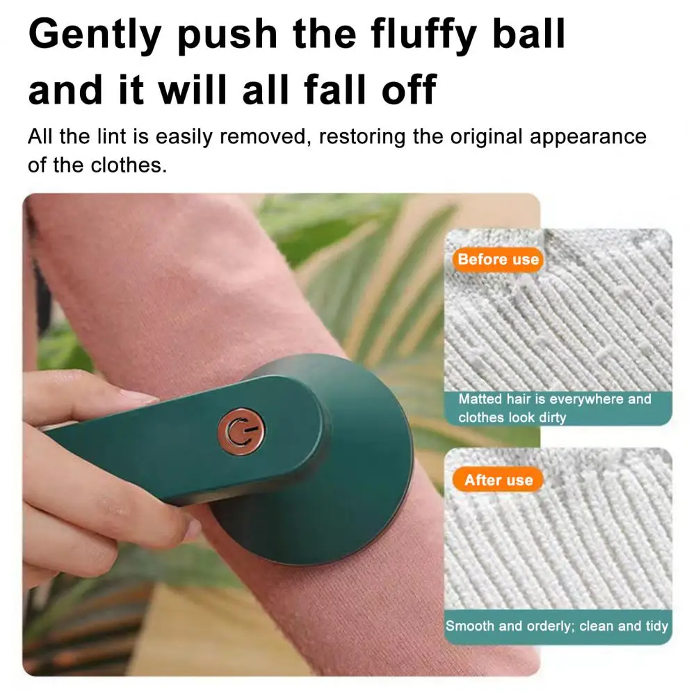 Electric Fabric Shaver USB Rechargeable Portable Fuzz Pills Trimmer 6-Leaf Blades Sweater Defuzzer Cordless Clothes Lint Remover
