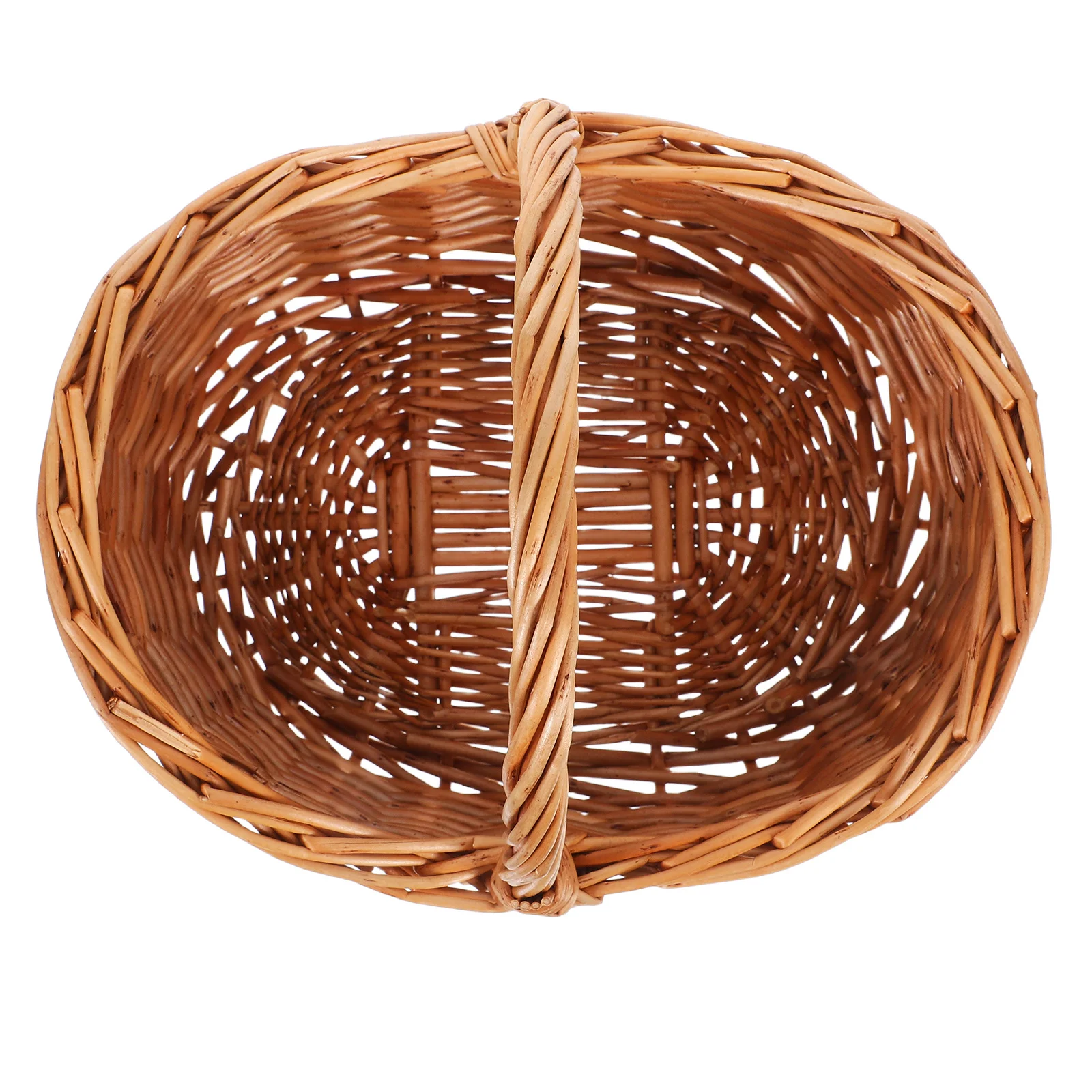 

Vintage Style Rustic Basket Handmade Portable Picnic Hamper Decorative Multi-Purpose Storage Organizer