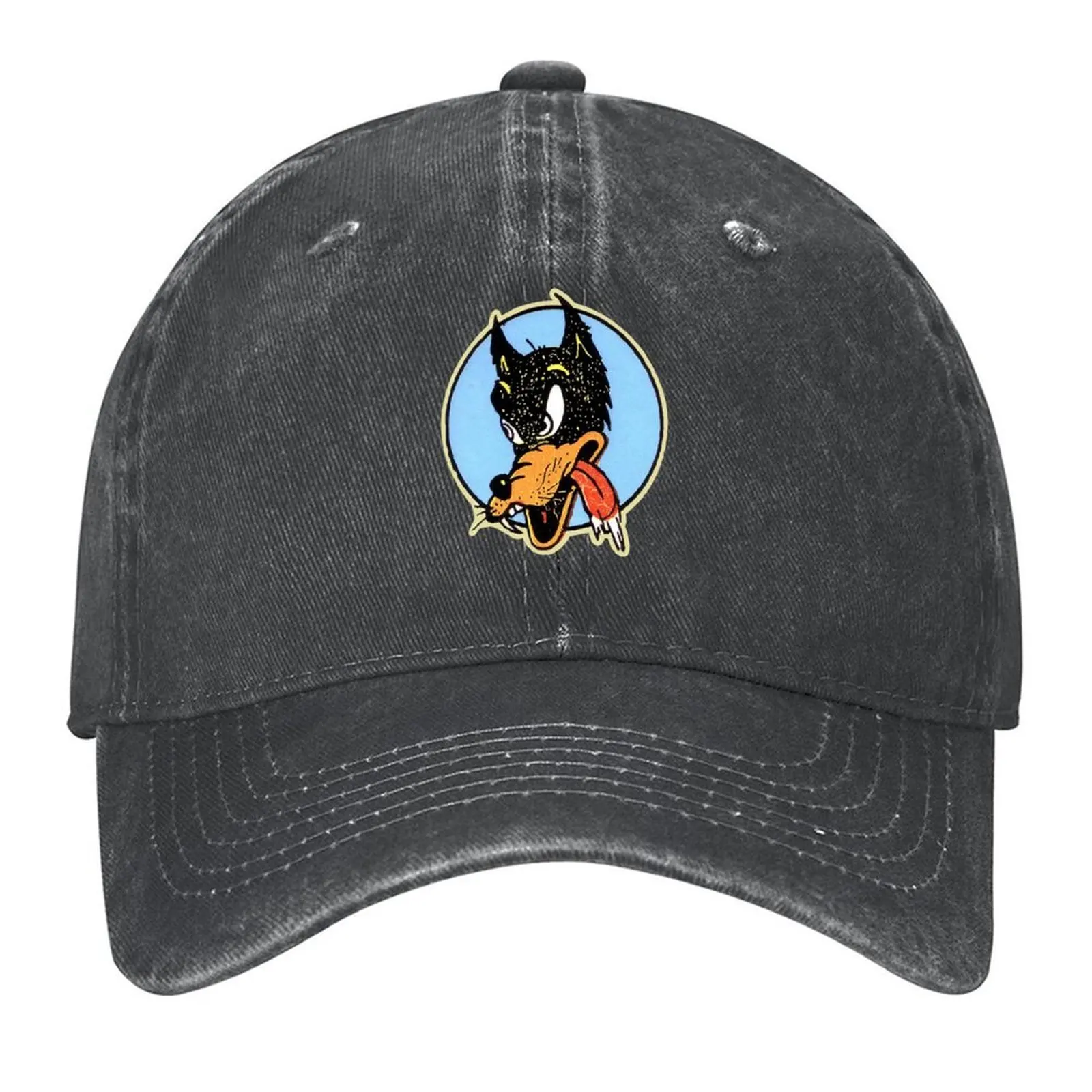 

Lone Wolf Jerry Garcia Men's Black Tee Baseball Cap New Hat Golf Cap luxury woman cap Men Women's