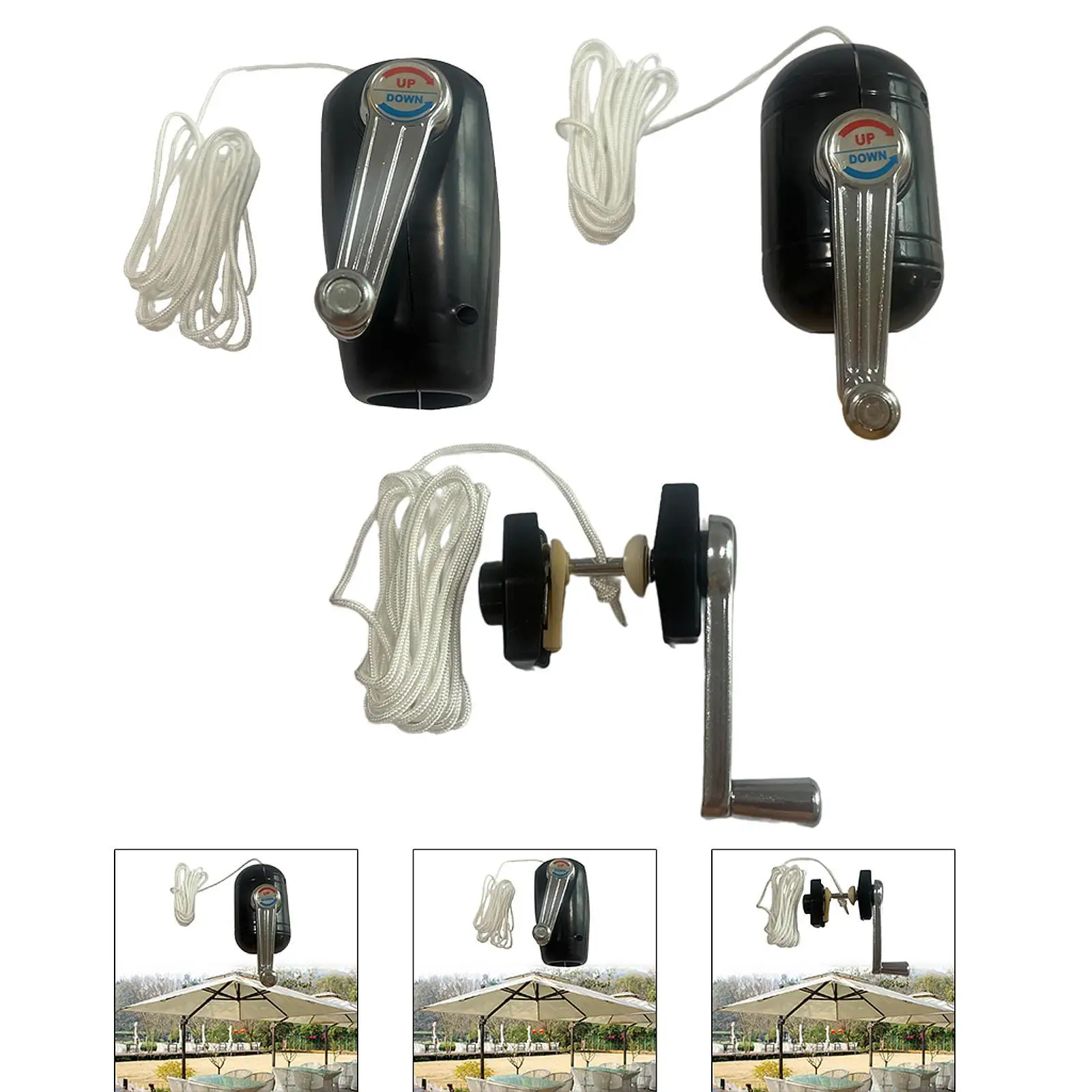 Outdoor Umbrella Accessories Crank Handle Replace Parts Stable Practical Umbrella Parts for Courtyard Garden Party Picnic Pool