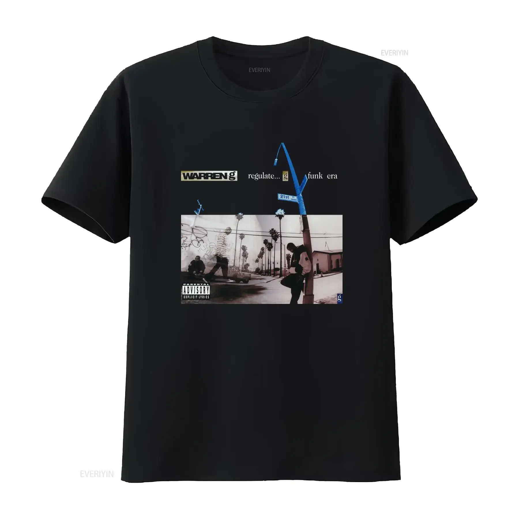 Warren G Regulate Rap Hip Hop Street Style T Shirt Urban Fashion Statement for Music Lovers vintage Washed homme Stretched