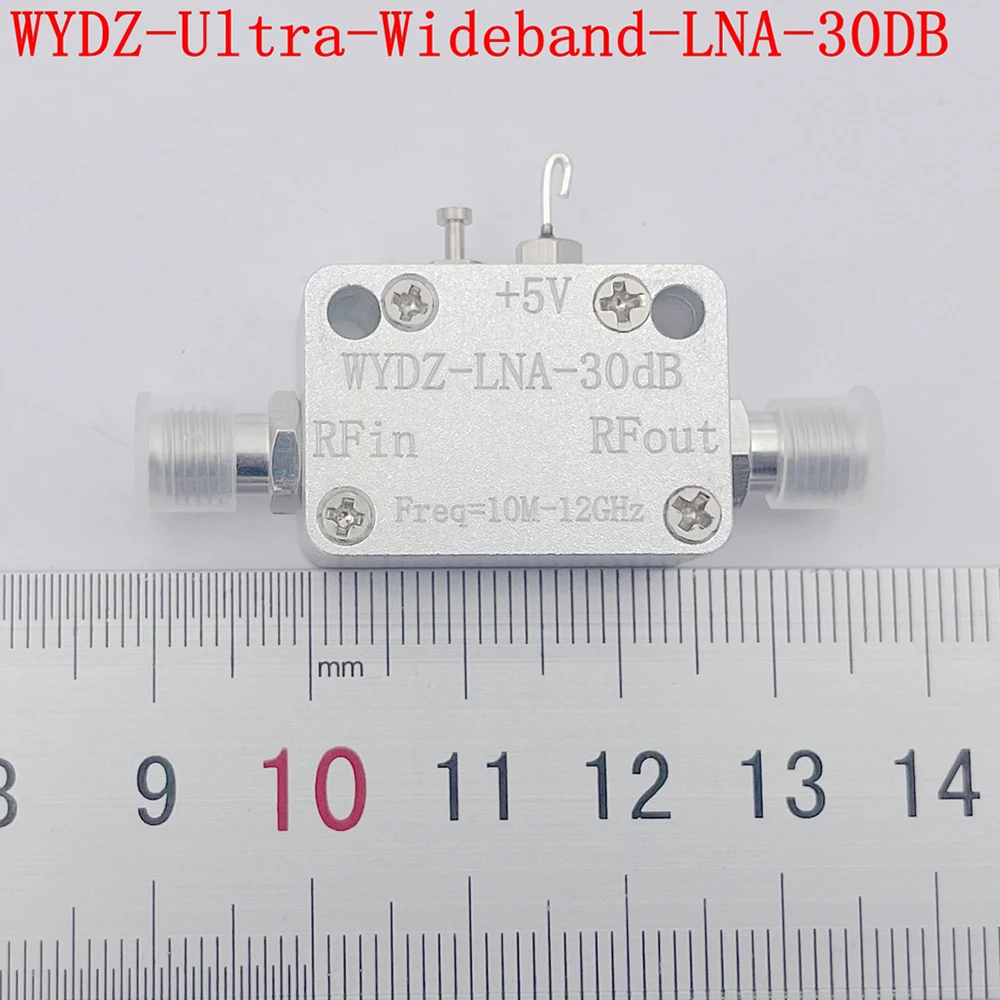 10Mhz-12Ghz 30DB LNA RF Broadband Amplifier Flatness Low Noise RF Amplifier FOR HAM Radio Receiver Mixer Driver FM UHF VHF