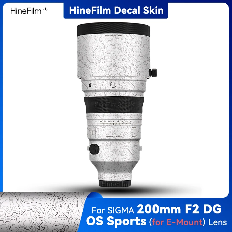 

HineFilm Skin For Sigma 200mm F2 DG OS Sports FE Mount Lens Skin Anti-Scratch Lens Sticker 200F2 Protective Sticker 200 F2 Skin