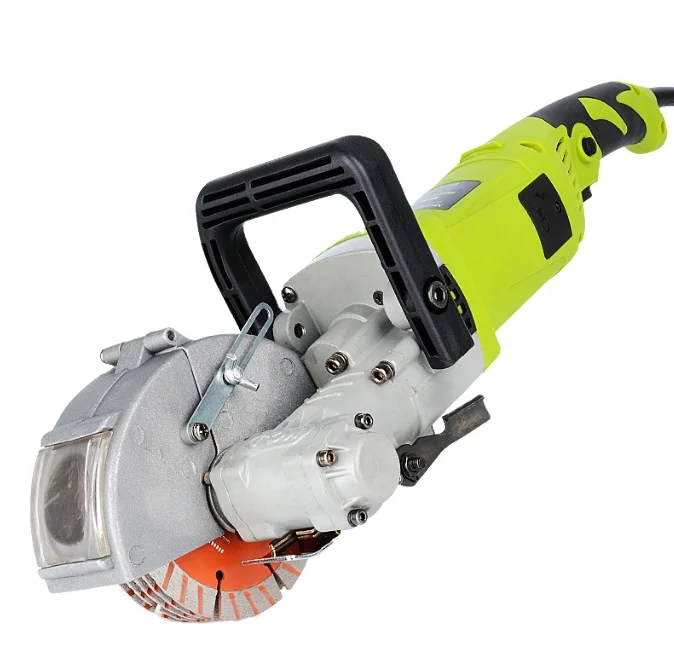 4000W Professional Wall Chaser 220V Concrete Grooving Machine 7500 RPM 37mm Cutting Depth Dust Control Power Tool
