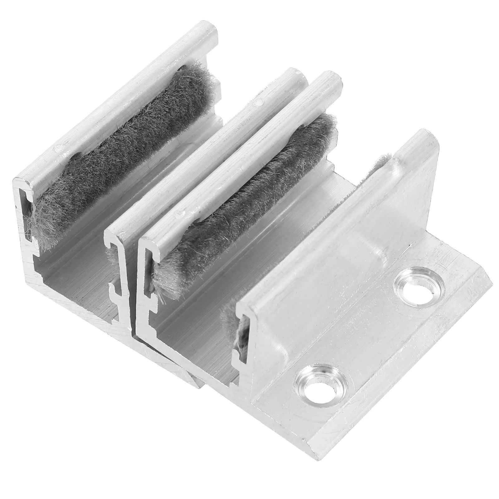 

2 pcs Aluminum Sliding Shower Bottom Glass Roller Barn Floor Hardware Frameless Door Track Guide Glass Sliding Door Floor Guide