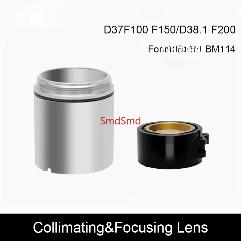 BM114/114S 0-6KW Collimating & Focusing Lens D37F100 F150 D38.1F200mm with Lens Holder for Raytools Laser Head BM114/114S