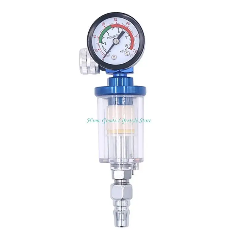 

E74E Upgraded Air Pressure Regulator Gauge Oil Water- Trap Filter Separator
