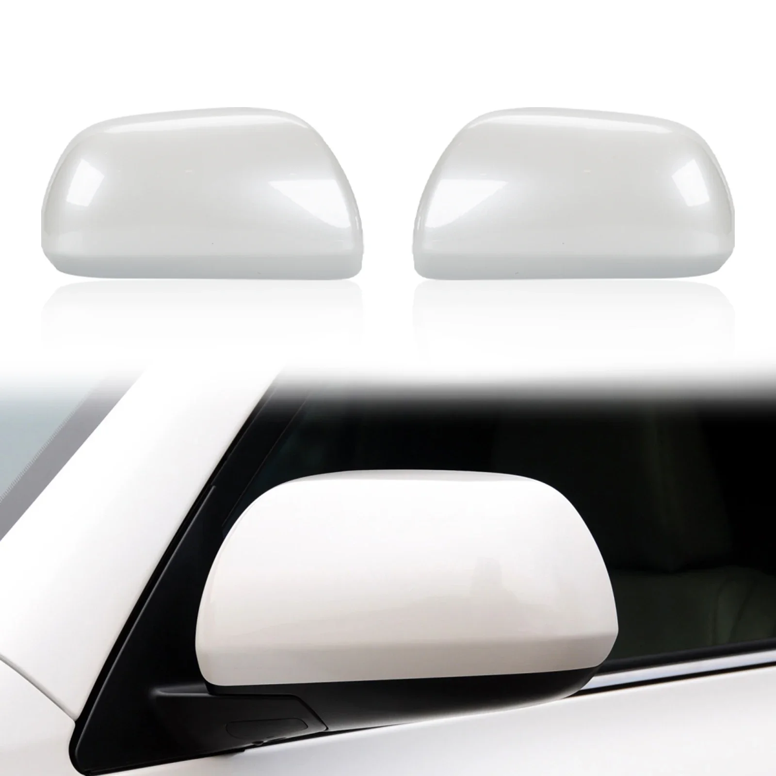 

OLANGDA Car Rearview Mirror Cover Cap Housing Fit For Toyota Highlander 2008 2009 2010 2011 2012 2013