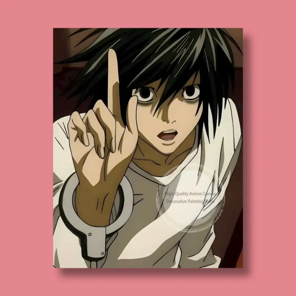 

Death Note Misa Amane Saint Valentine's Day Anime Canvas Poster Skull Heart Wall Art Room Decor for Fans Bedroom Home Decoration