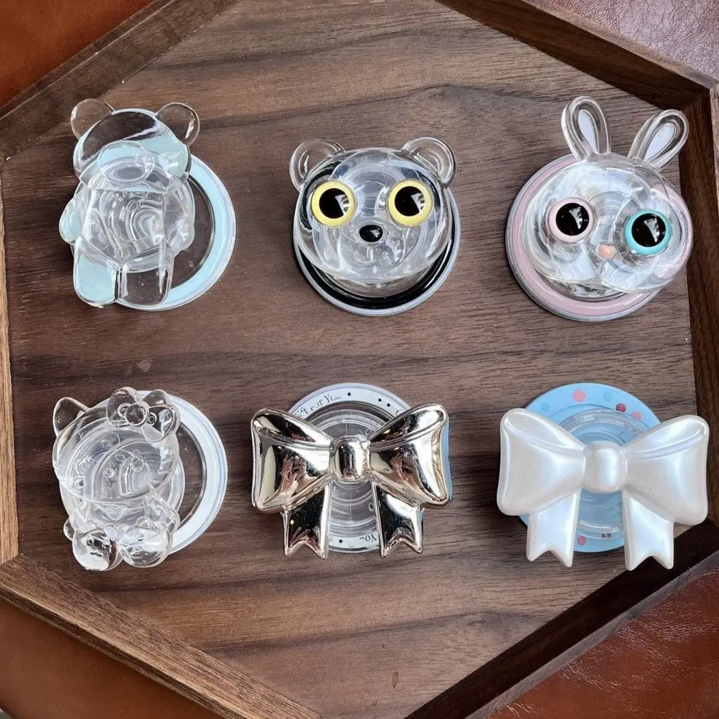 

Новая магнитная подставка для телефона Magsafe с 3D мультяшным рисунком, складная прозрачная милая и модная настольная подставка для просмотра драм