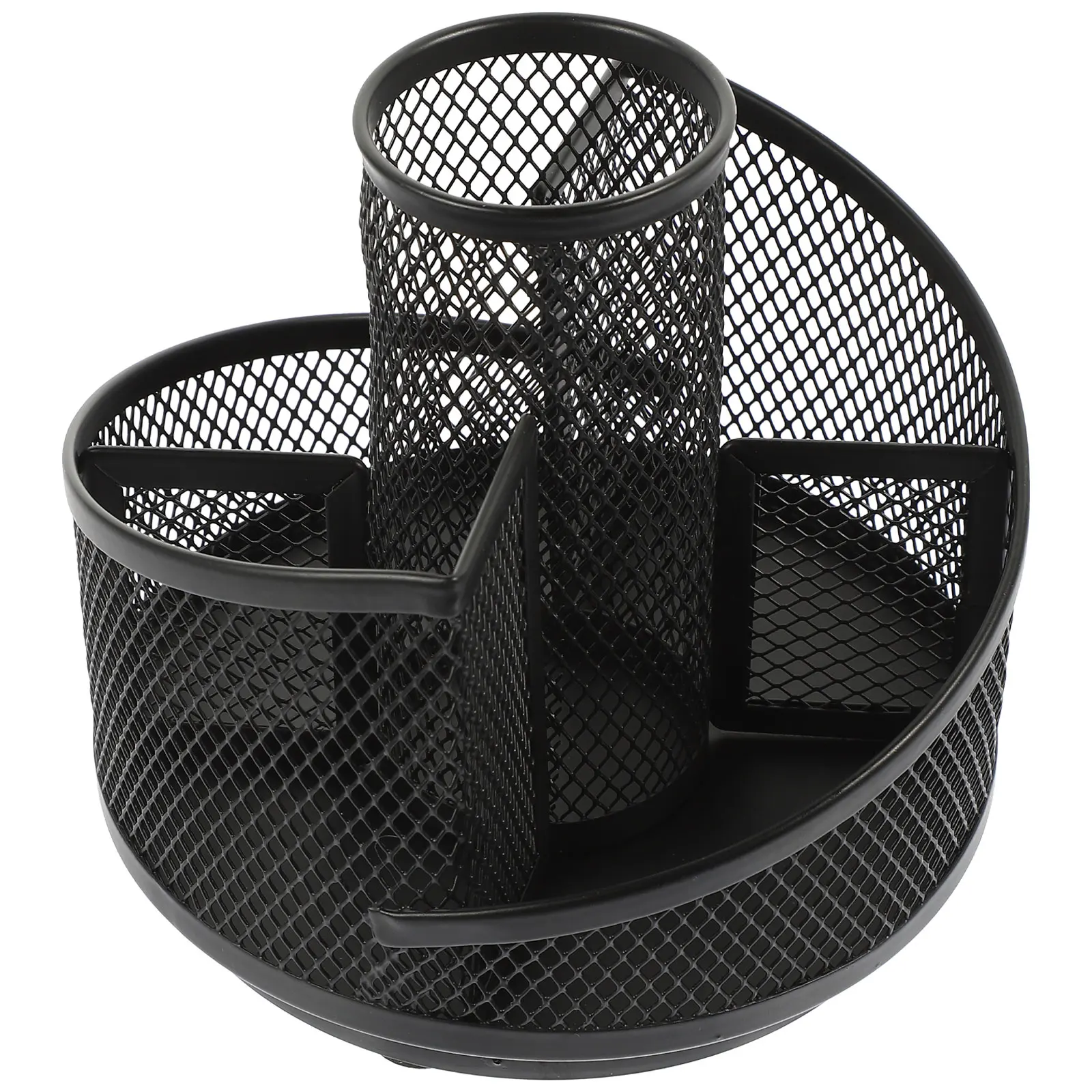 

Round Rotating Pen Holder Iron Desk ganizer Pencil Storage Tabletop Household Wear Resistant Multi Function Stationery