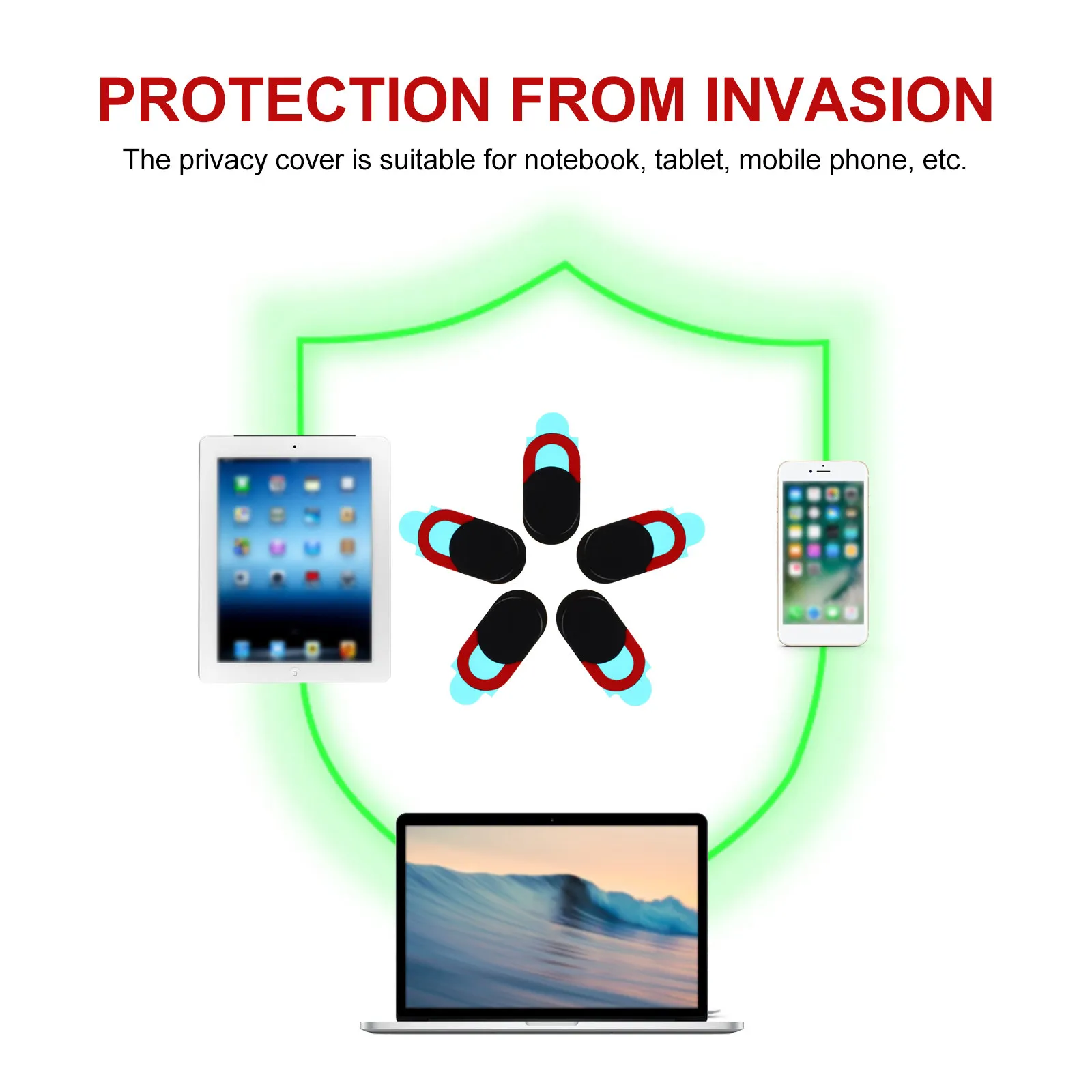 5Pcs Webcam Privacy Cover for Laptop Computer Phone Tablet Compact Lightweight Camera Protector Professional Multi Functional