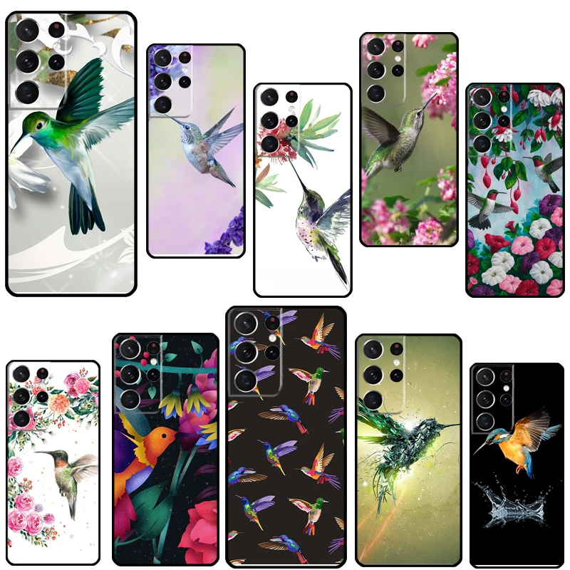 Hummingbird Phone Case For Samsung Galaxy S23 S22 Ultra Note 20 10 S8 S9 S10 Plus S20 FE S21 FE Cover