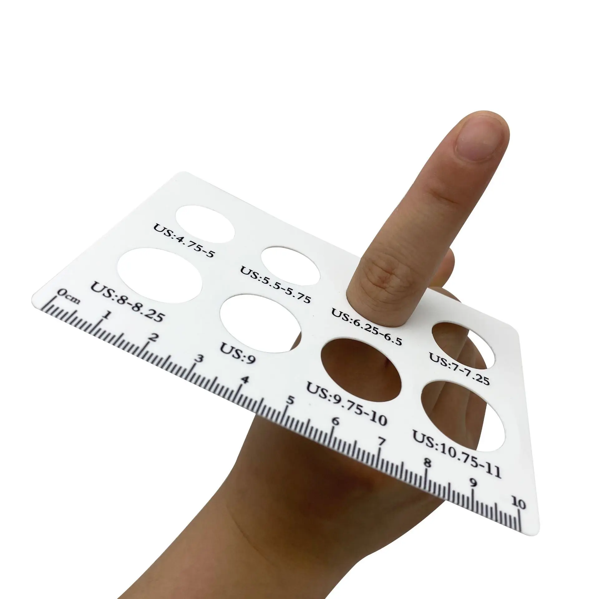 

2 Pcs Finger Size Measurement Ruler Jewelry Ring Gauge Sizing Tools Measurer Man
