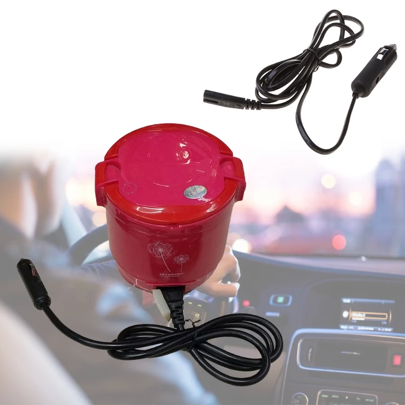 12V/24V Electric Rice cooker Power Cord for Car use Electric Heated Lunchbox EU US Plug Power Cord Adapter for Car Home