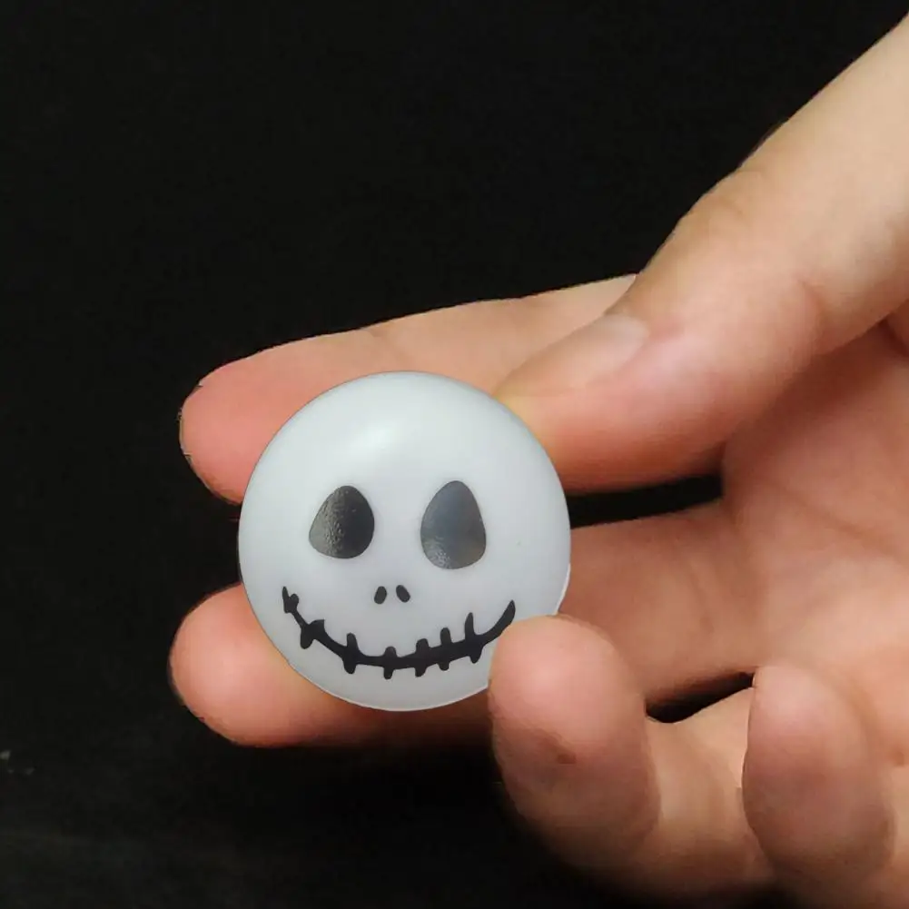 Halloween Toy Ghost Face Ping Balls Spooky Carnival Fun 12 Halloween Balls for Cat Toys Party Games Decorations Trick