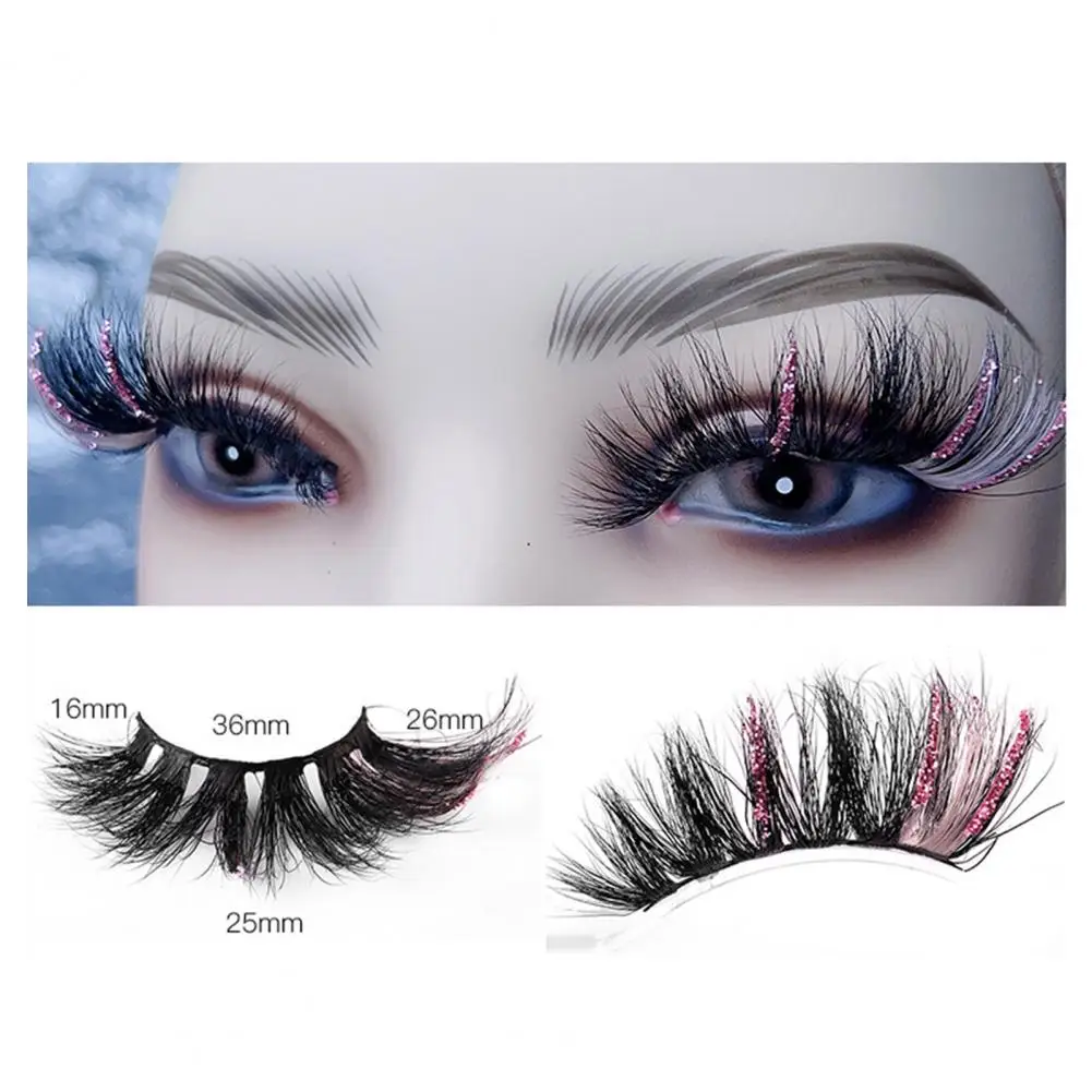 1 Pair Faux Eyelashes  Beautiful Makeup Beauty Fake Eyelashes  Delicate Appearance Christmas Eyelashes